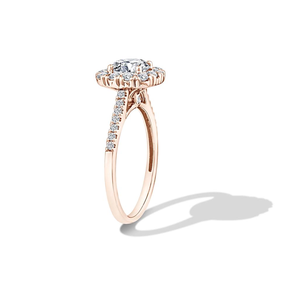 Lab Grown Diamond Halo Engagement Ring in 10K Rose Gold (1 1/2 ct. tw.) – Image 3 of 4