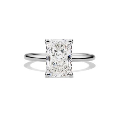 Lab Grown Diamond Radiant-Cut Solitaire Ring