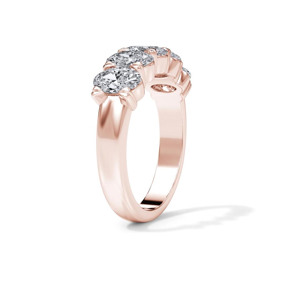 Diamond Oval Five-Stone Anniversary Band in 14K Rose Gold (2 ct. tw.) – Image 3 of 4