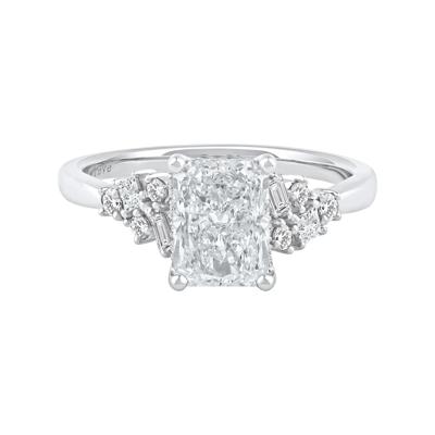 Jolie Lab Grown Diamond Radiant-Cut Engagement Ring in Platinum (2 3/8 ct. tw.)