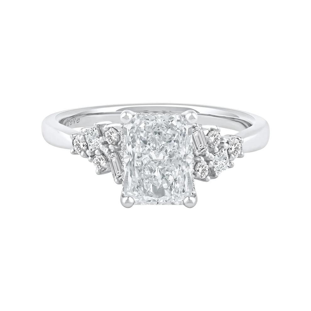 Jolie Lab Grown Diamond Radiant-Cut Engagement Ring in Platinum (2 3/8 ct. tw.) – Image 1 of 5