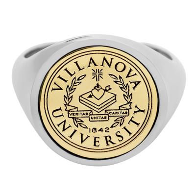 Villanova Signet Ring in 14K White and Yellow Gold