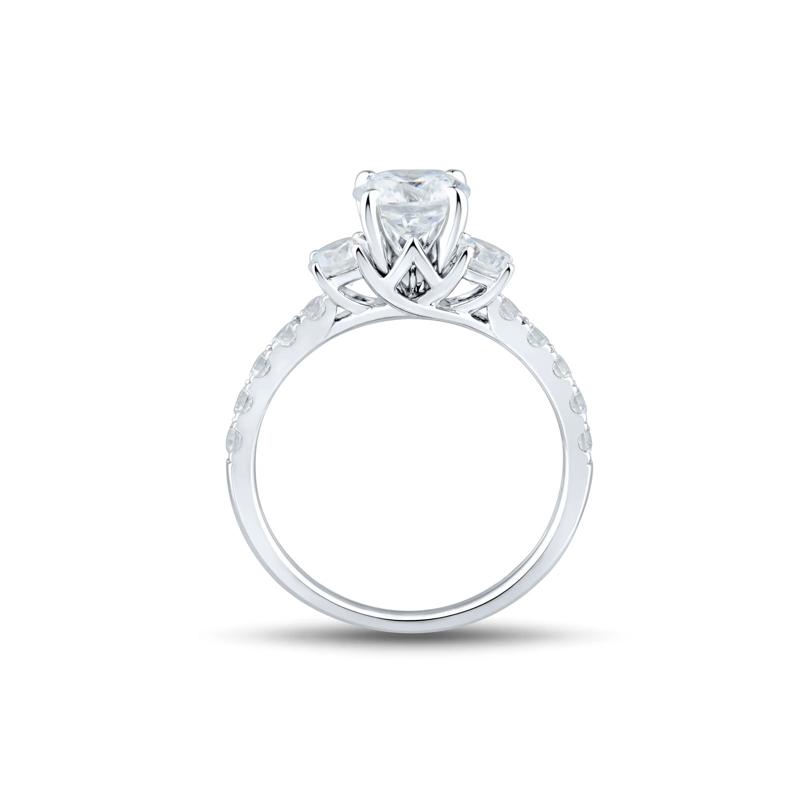 3/4 ct. tw. Lab Grown Diamond Semi-Mount Engagement Ring in 14K White Gold &#40;Setting Only&#41; – Image 2 of 5