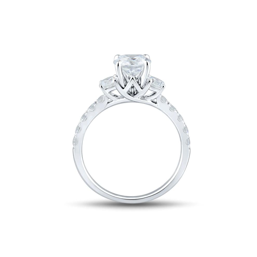 3/4 ct. tw. Lab Grown Diamond Semi-Mount Engagement Ring in 14K White Gold (Setting Only) – Image 2 of 5