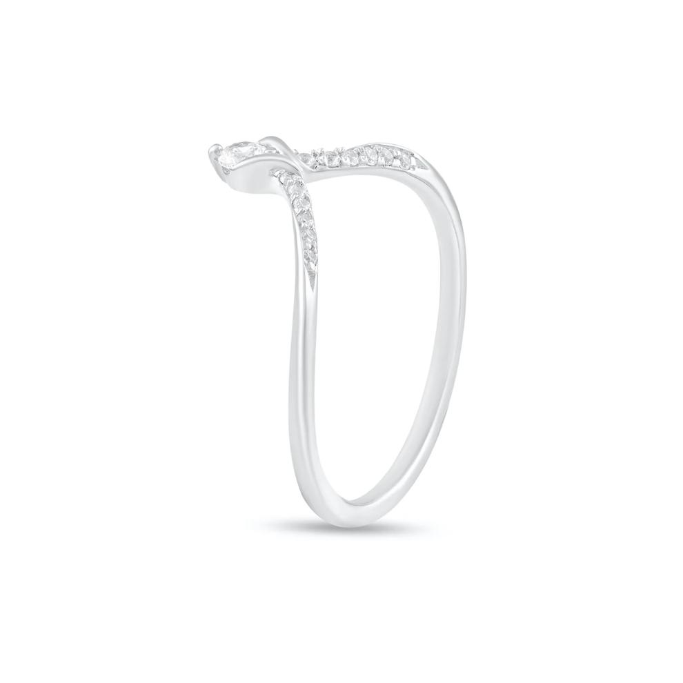 Diamond Contour Band in 10K White Gold (1/7 ct. tw.) – Image 4 of 4
