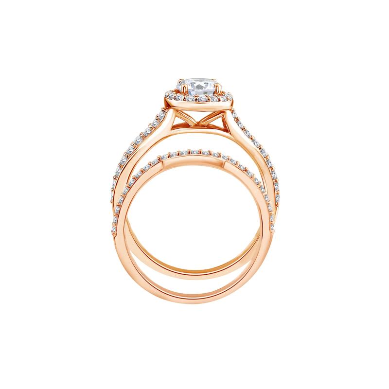 Lab Grown Diamond Engagement Ring Set in 10K Rose Gold &#40;1 1/5 ct. tw.&#41; – Image 2 of 3