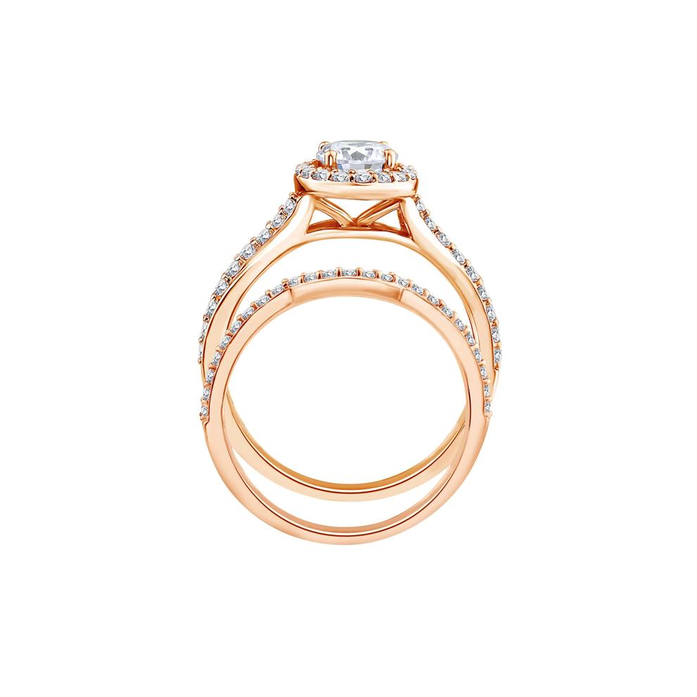 Lab Grown Diamond Engagement Ring Set in 10K Rose Gold (1 1/5 ct. tw.) – Image 2 of 3