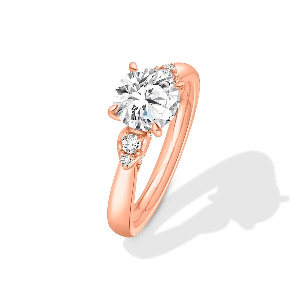 Lab Grown Diamond Round Center Engagement Ring in 10K Rose Gold (1 3/4 ct. tw.) – Image 4 of 4