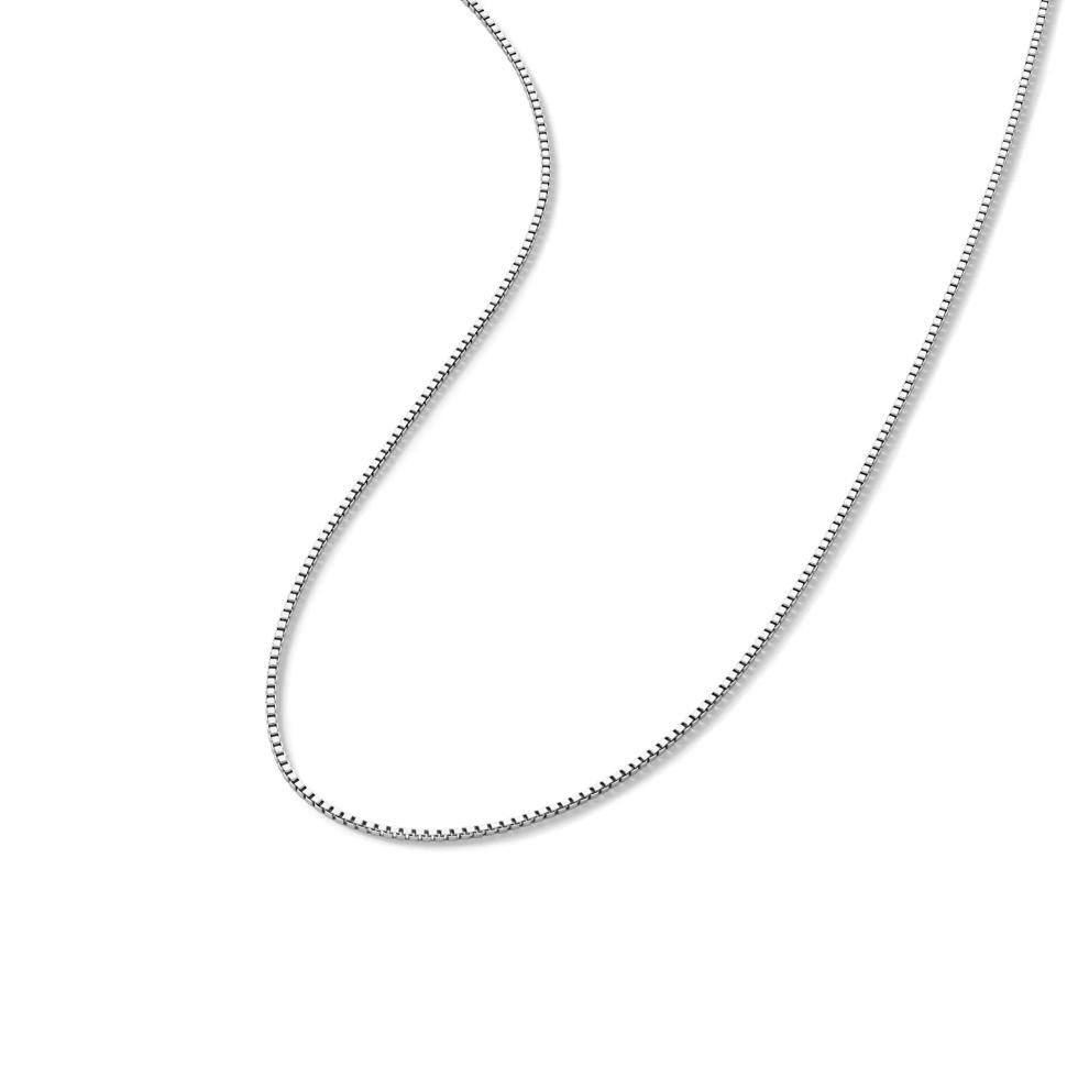 Box Chain in 14K White Gold, .85MM – Image 4 of 5