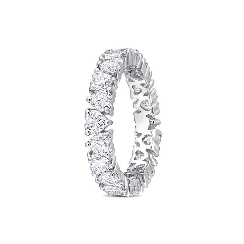 Heart-Shaped Lab-Created Moissanite Ring in Sterling Silver &#40;3 3/8 ct. dew&#41; – Image 3 of 7
