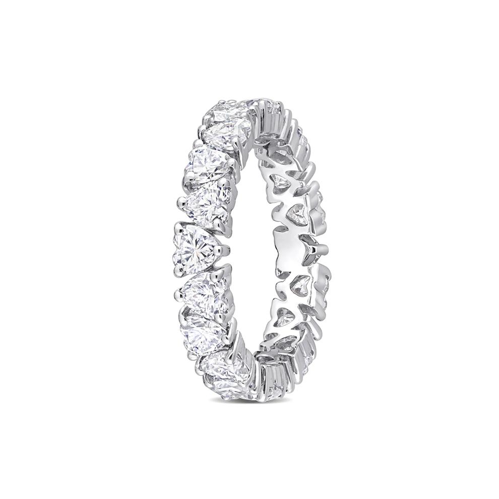Heart-Shaped Lab-Created Moissanite Ring in Sterling Silver (3 3/8 ct. dew) – Image 3 of 7