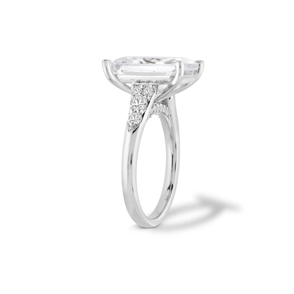 Lab Grown Diamond Radiant Center Engagement Ring in 14K White Gold (7 1/2 ct. tw.) – Image 3 of 4