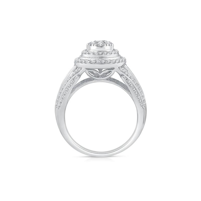Diamond Pear-Shaped Composite Engagement Ring in 10K White Gold &#40;1 ct. tw.&#41; – Image 2 of 3