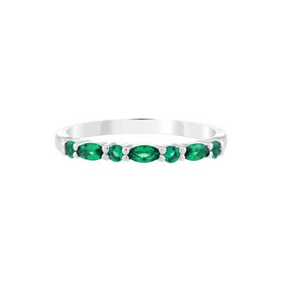 Lab-Created Gemstone Stack Ring in Sterling Silver