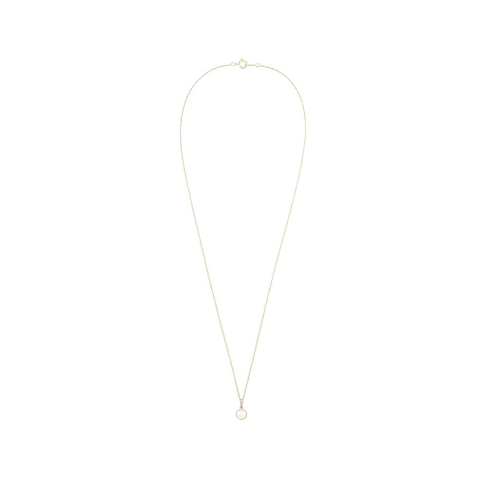 Freshwater Cultured Pearl Pendant Necklace in 10K Yellow Gold – Image 3 of 4