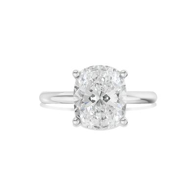 Lab Grown Diamond Elongated Cushion-Cut Engagement Ring in Platinum (4 ct. tw.)