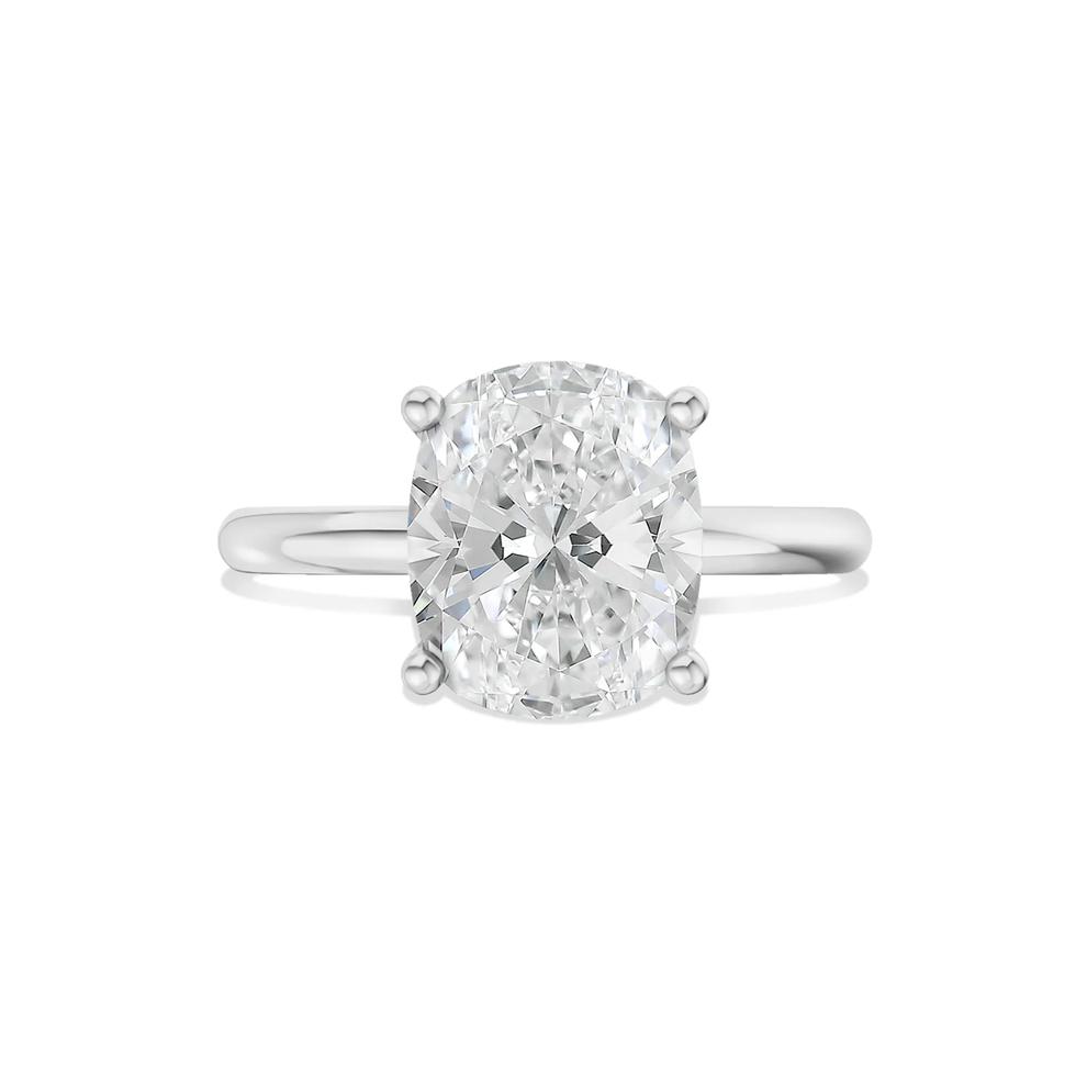 Lab Grown Diamond Elongated Cushion-Cut Engagement Ring in Platinum (4 ct. tw.) – Image 1 of 4