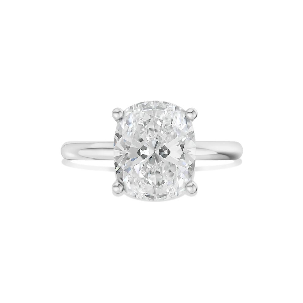 Lab Grown Diamond Elongated Cushion-Cut Engagement Ring in Platinum (4 ct. tw.) – Image 1 of 3