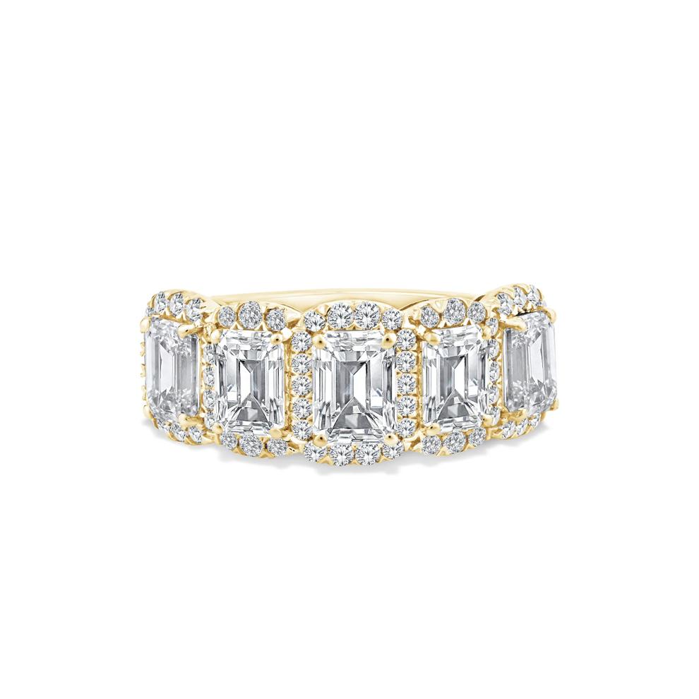 Lab Grown Diamond Five-Stone Anniversary Band in 10K Yellow Gold (3 ct. tw.) – Image 1 of 4