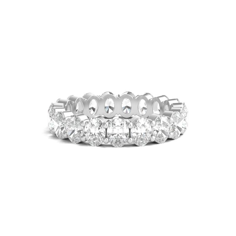 Lab Grown Oval Diamond Eternity Band in Platinum (4 ct. tw.) – Image 1 of 3