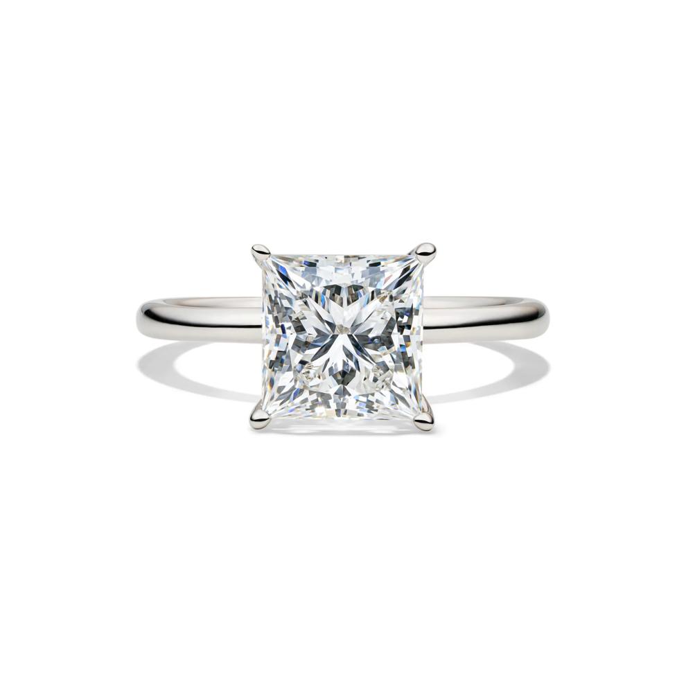 Lab Grown Diamond Princess-Cut Solitaire Engagement Ring in 14K White Gold (3 ct.) – Image 1 of 4