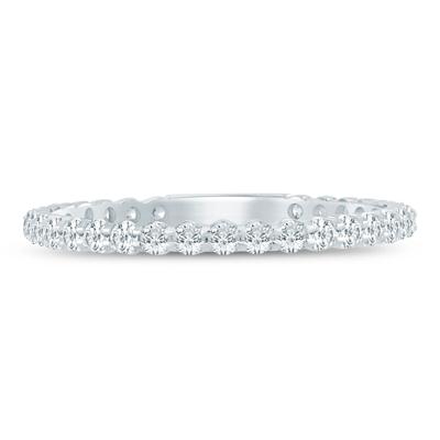 Lab Grown Diamond Round Sizeable Eternity Band in 14K White Gold (1/2 ct. tw.)