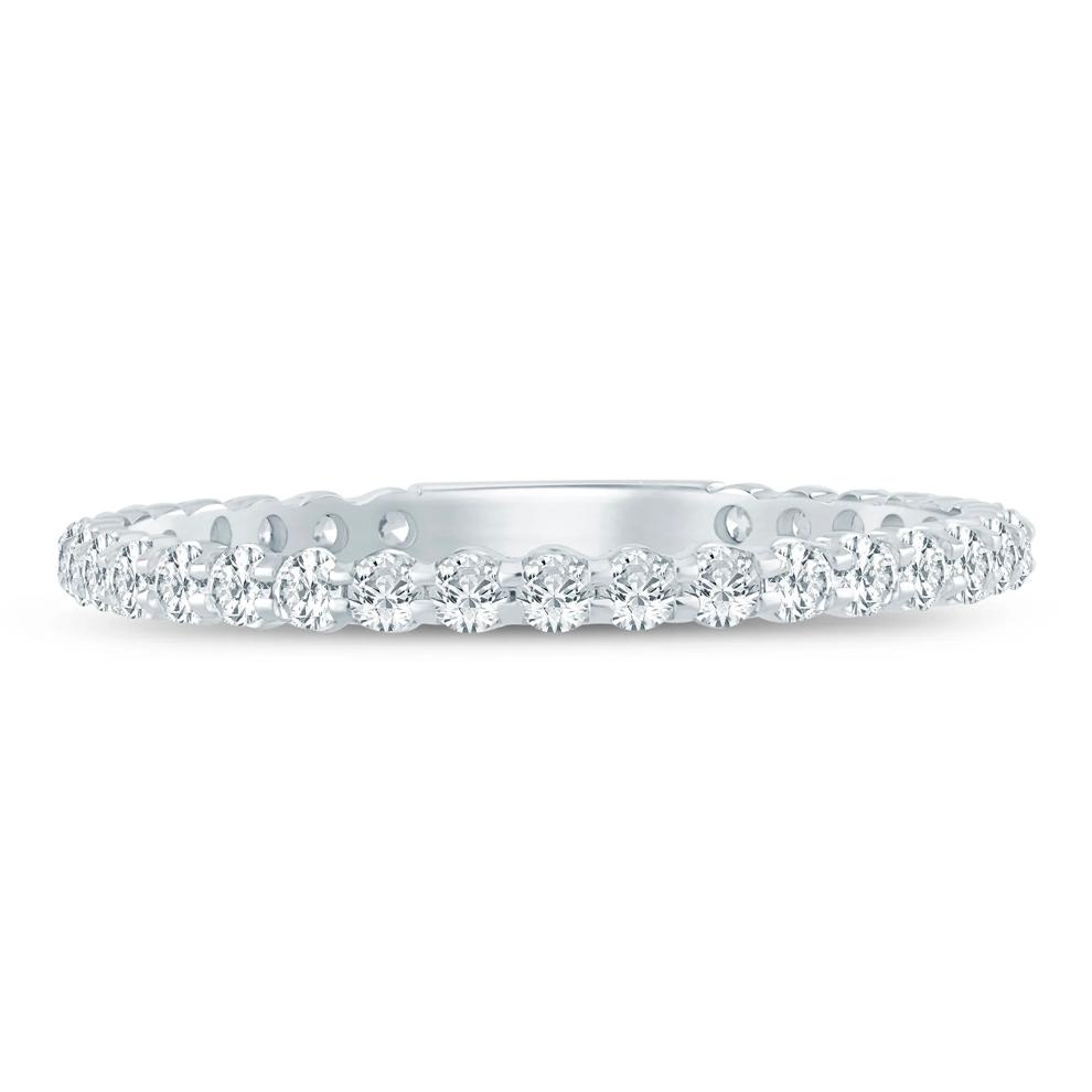 Lab Grown Diamond Round Sizeable Eternity Band in 14K White Gold (1/2 ct. tw.) – Image 1 of 3