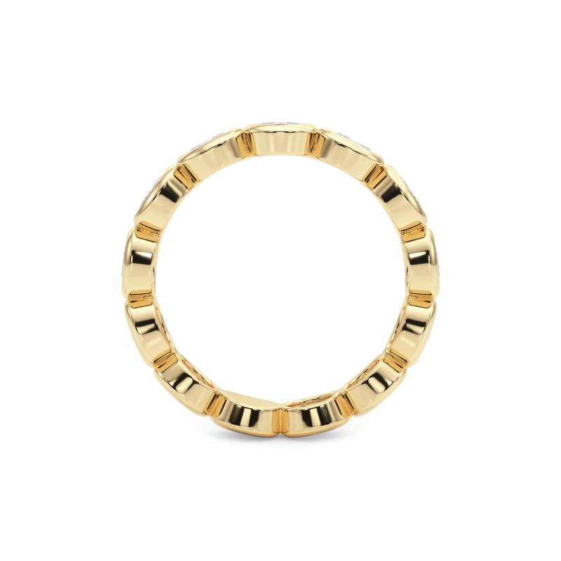 Diamond Bezel-Set Oval True Eternity Band in 14K Yellow Gold – Image 2 of 5