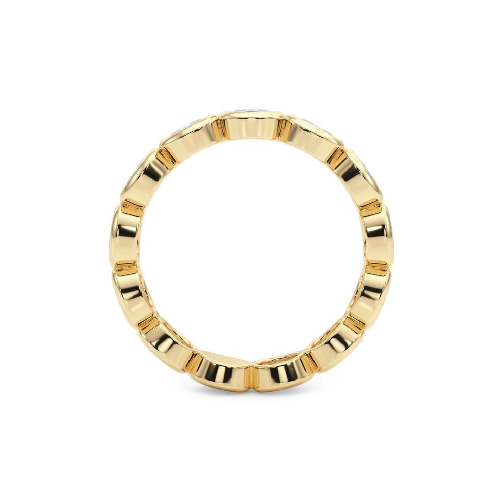 Diamond Bezel-Set Oval True Eternity Band in 14K Yellow Gold – Image 2 of 5