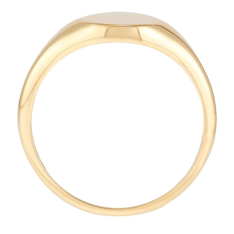 Polished Round Signet Ring in 14K Yellow Gold – Image 3 of 3