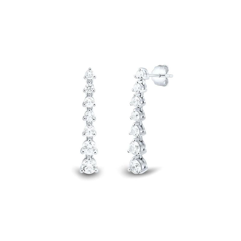 1 1/4 ct. tw. Lab Grown Diamond Dangle Earrings in 14K White Gold – Image 1 of 1