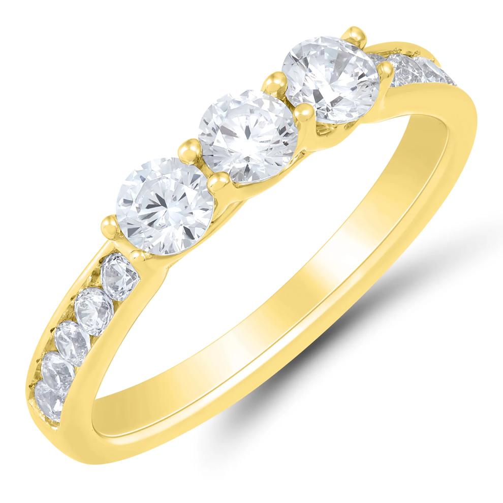 Lab Grown Diamond Bridal Set in 14K Yellow Gold (3 ct. tw.) – Image 5 of 7