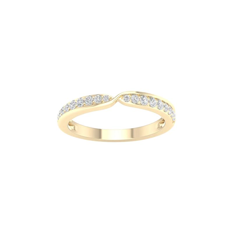 Pinched Diamond Stack Band in 10K Yellow Gold &#40;1/4 ct. tw.&#41; – Image 4 of 4
