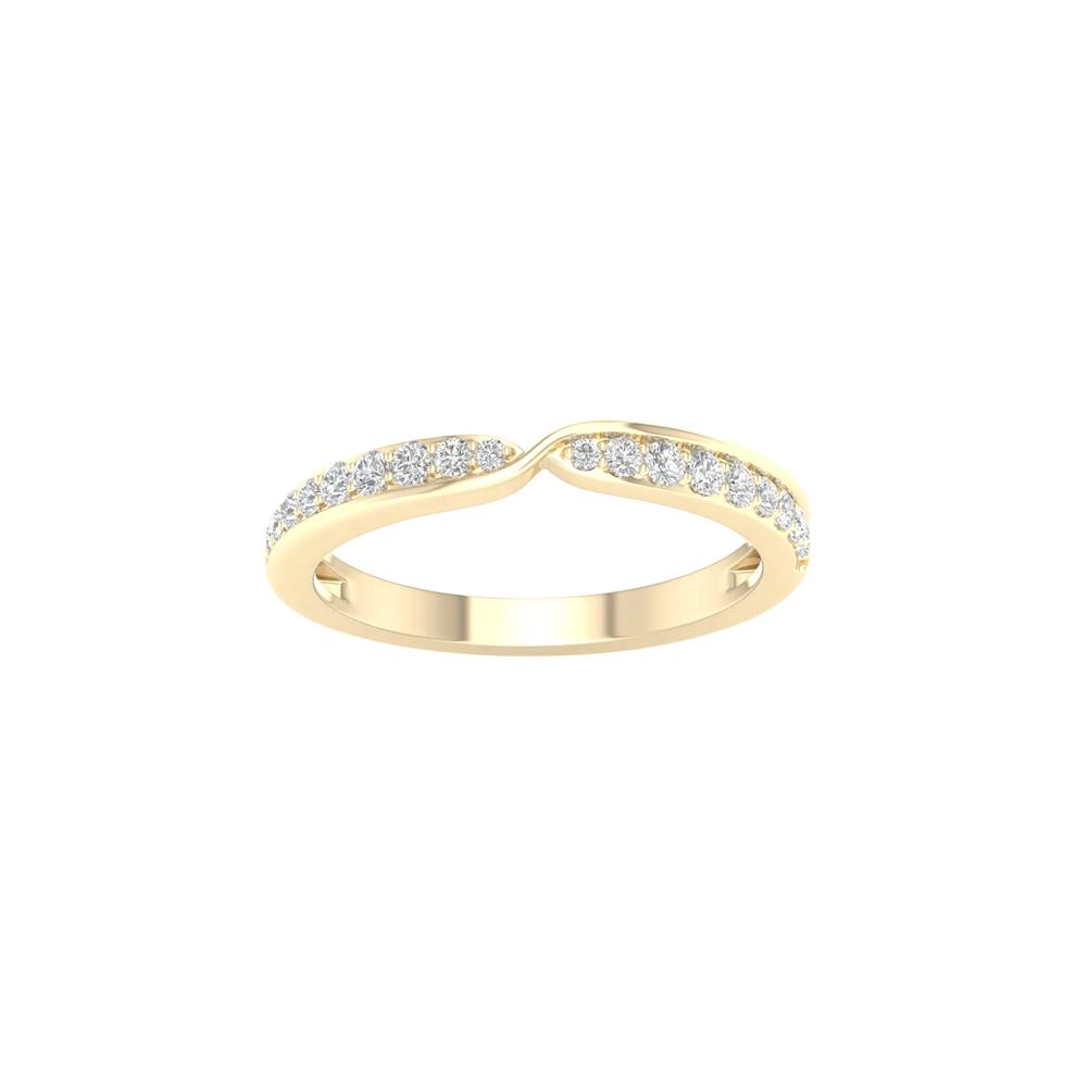 Pinched Diamond Stack Band in 10K Yellow Gold (1/4 ct. tw.) – Image 4 of 4