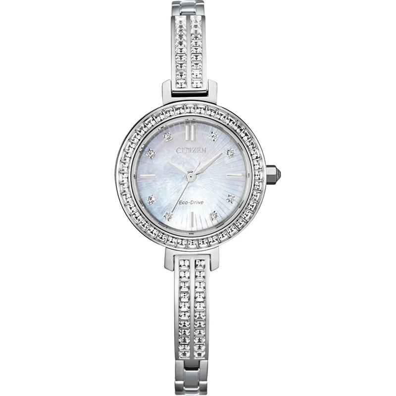 Ladies&#39; Silhouette Watch With A Mother of Pearl Dial and Stainless Steel Bracelet – Image 1 of 2