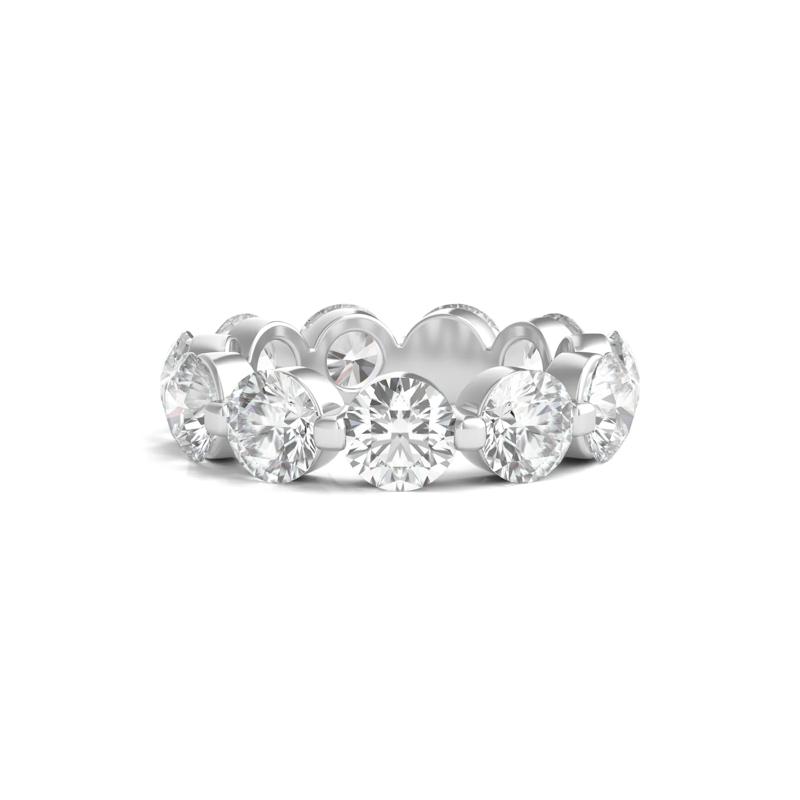 Round Brilliant-Cut Lab Grown Diamond Eternity Band in Platinum &#40;7 ct. tw.&#41; – Image 1 of 3