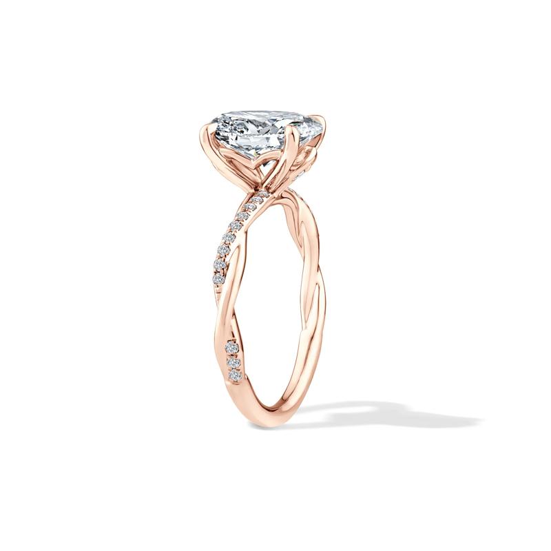 Lab Grown Diamond Oval-Shaped Engagement Ring in 18K Rose Gold (2 1/7 ct. tw.) – Image 3 of 4