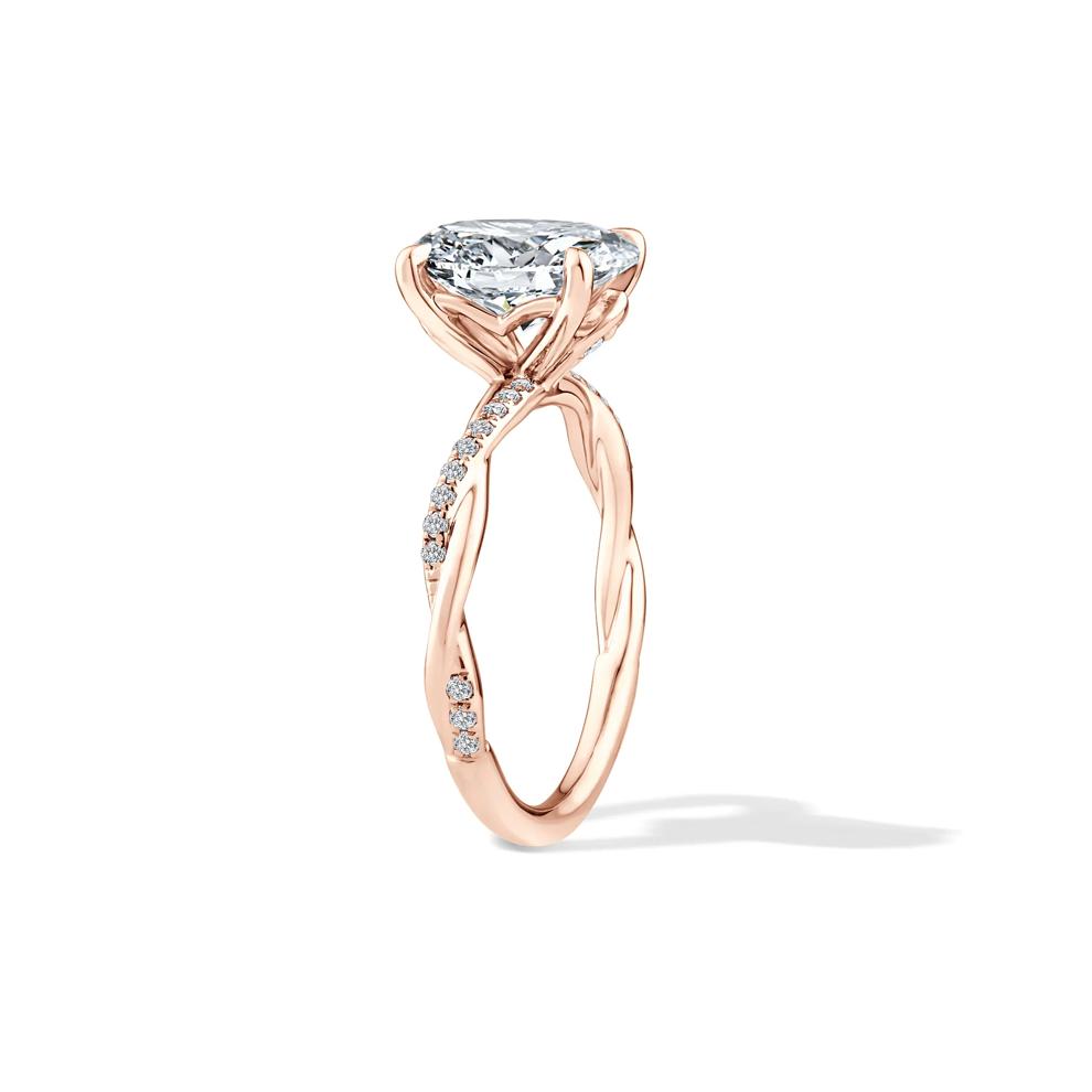 Lab Grown Diamond Oval-Shaped Engagement Ring in 18K Rose Gold (2 1/7 ct. tw.) – Image 3 of 4