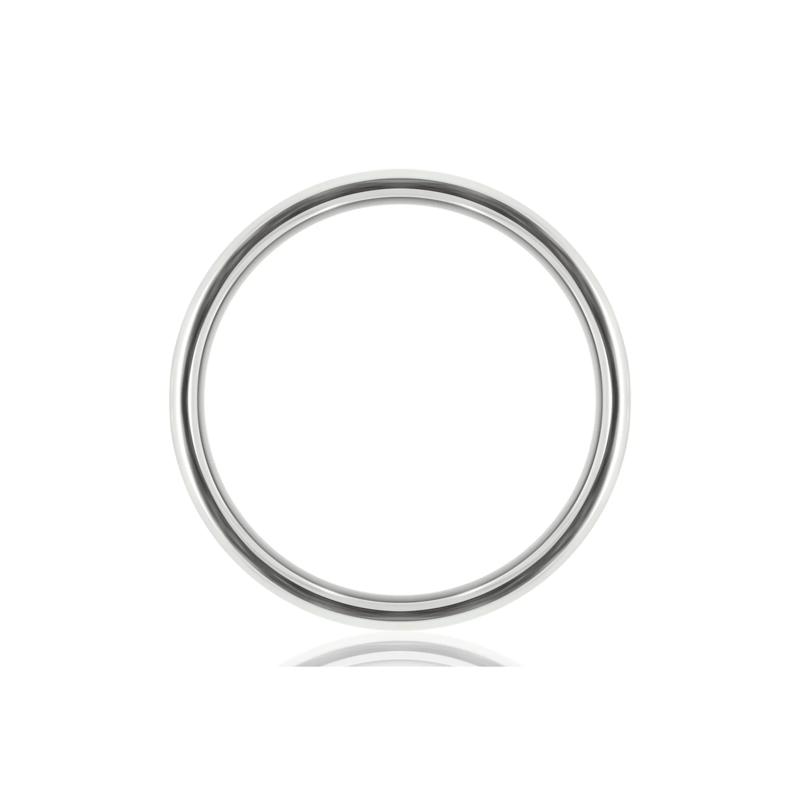 Men&rsquo;s Satin Wedding Band in Platinum, 6MM – Image 2 of 3
