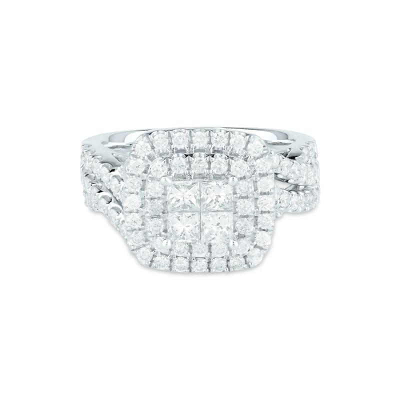 Composite Diamond Engagement Ring in 14K White Gold &#40;1 1/2 ct. tw.&#41;  – Image 1 of 4