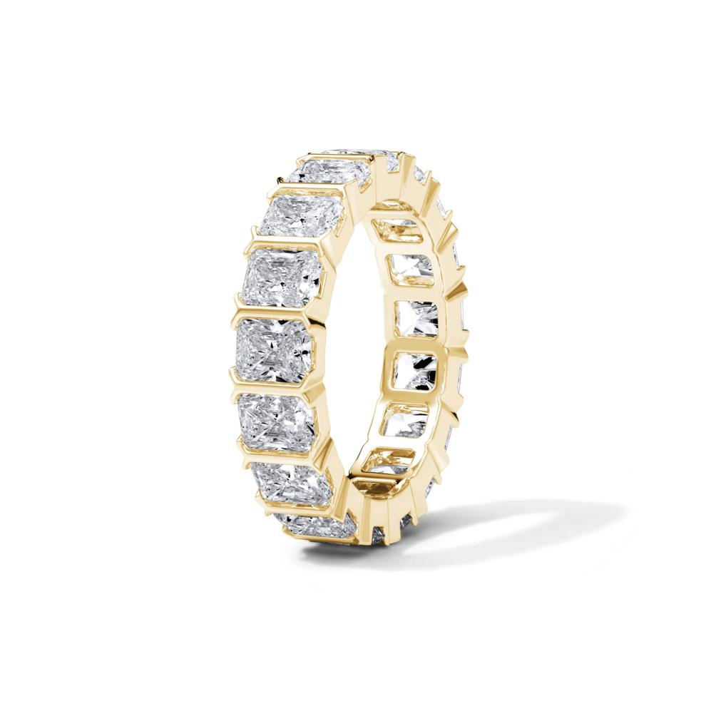 Lab Grown Diamond North-South Half Bezel Eternity Band in 14K Yellow Gold (5 ct. tw.) – Image 3 of 4