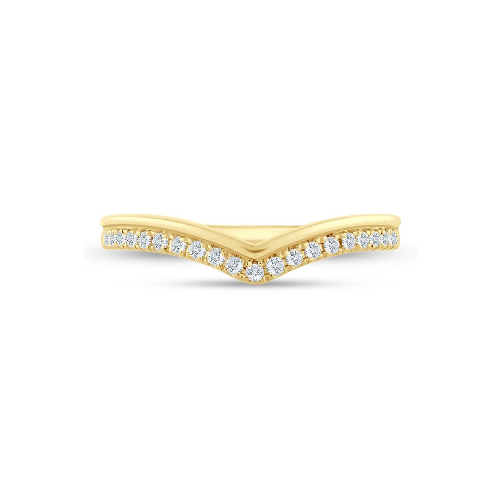 Lab Grown Diamond Contour Band in 14K Yellow Gold (1/7 ct. tw.) – Image 1 of 3