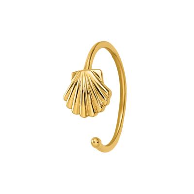 Scallop Shell Cartilage Cuff in 14K Yellow Gold, 20 Gauge