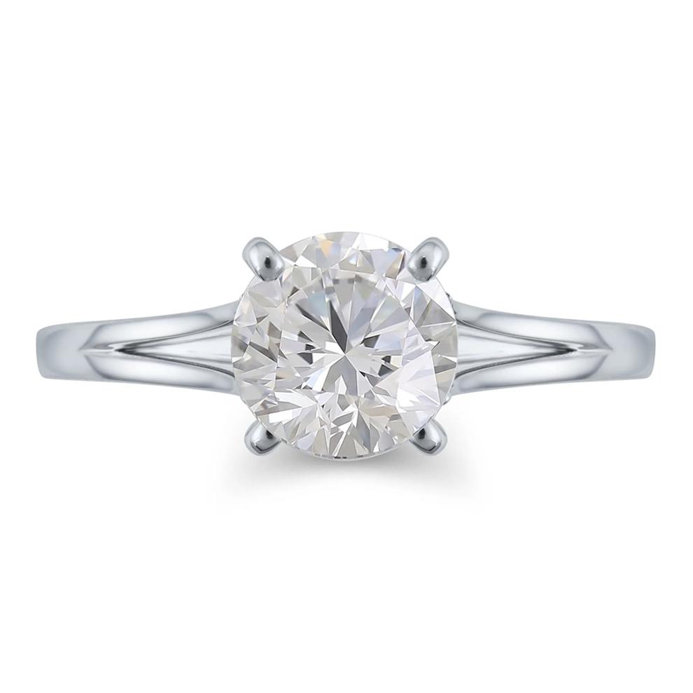 Split-Shank Semi-Mount Engagement Ring in 14K Gold (Setting Only) – Image 1 of 3