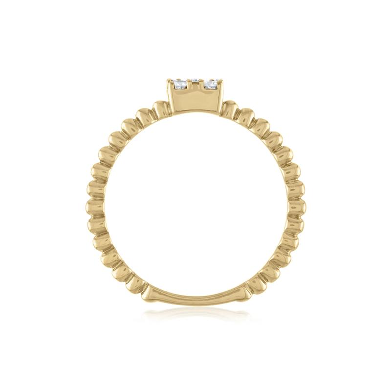 Diamond Cluster Ring in 10K Yellow Gold &#40;1/4 ct. tw.&#41; – Image 2 of 3