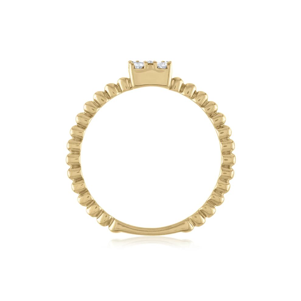 Diamond Cluster Ring in 10K Yellow Gold (1/4 ct. tw.) – Image 2 of 3