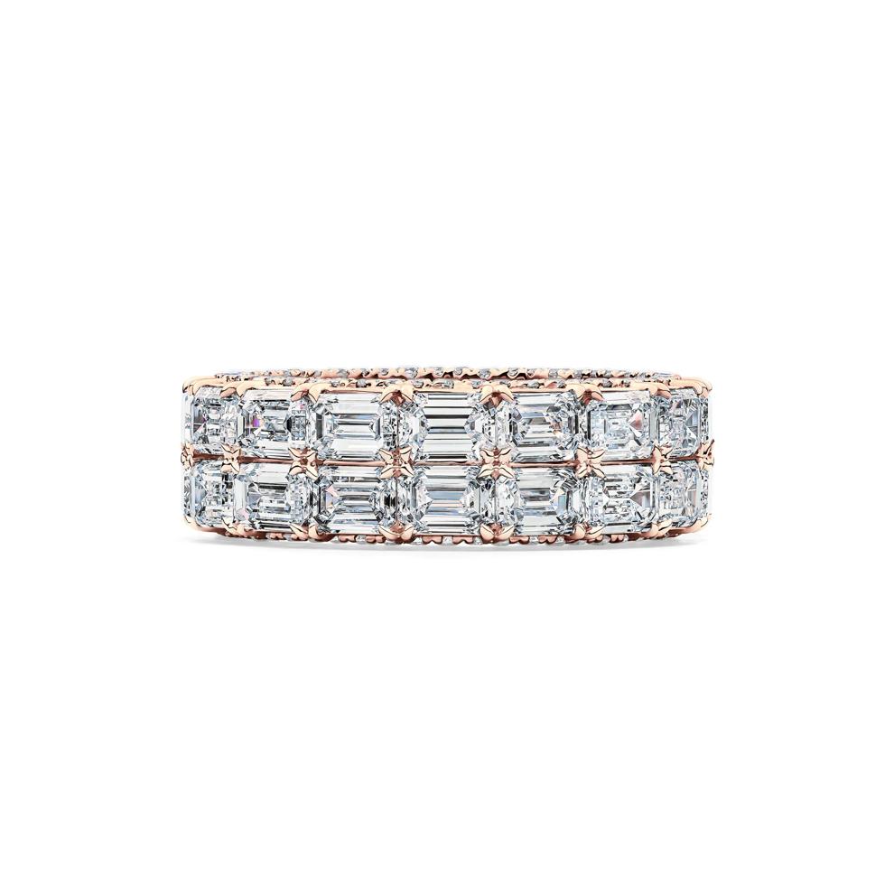 Lab Grown Diamond Double Row Eternity Band in 14K Rose Gold (9 ct. tw.) – Image 1 of 4