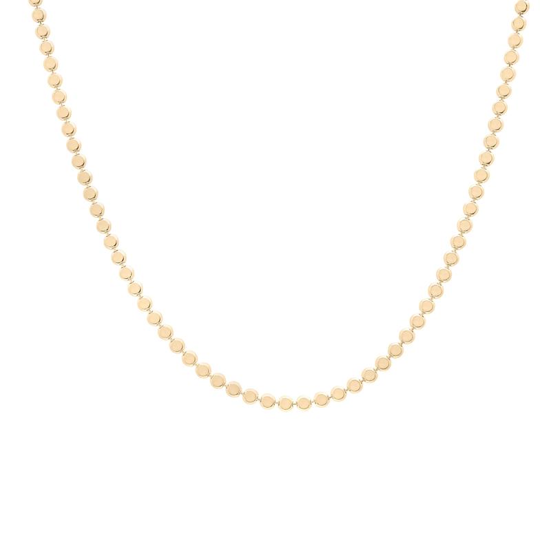 Flat Bead Chain in Vermeil, 18&quot; – Image 1 of 7