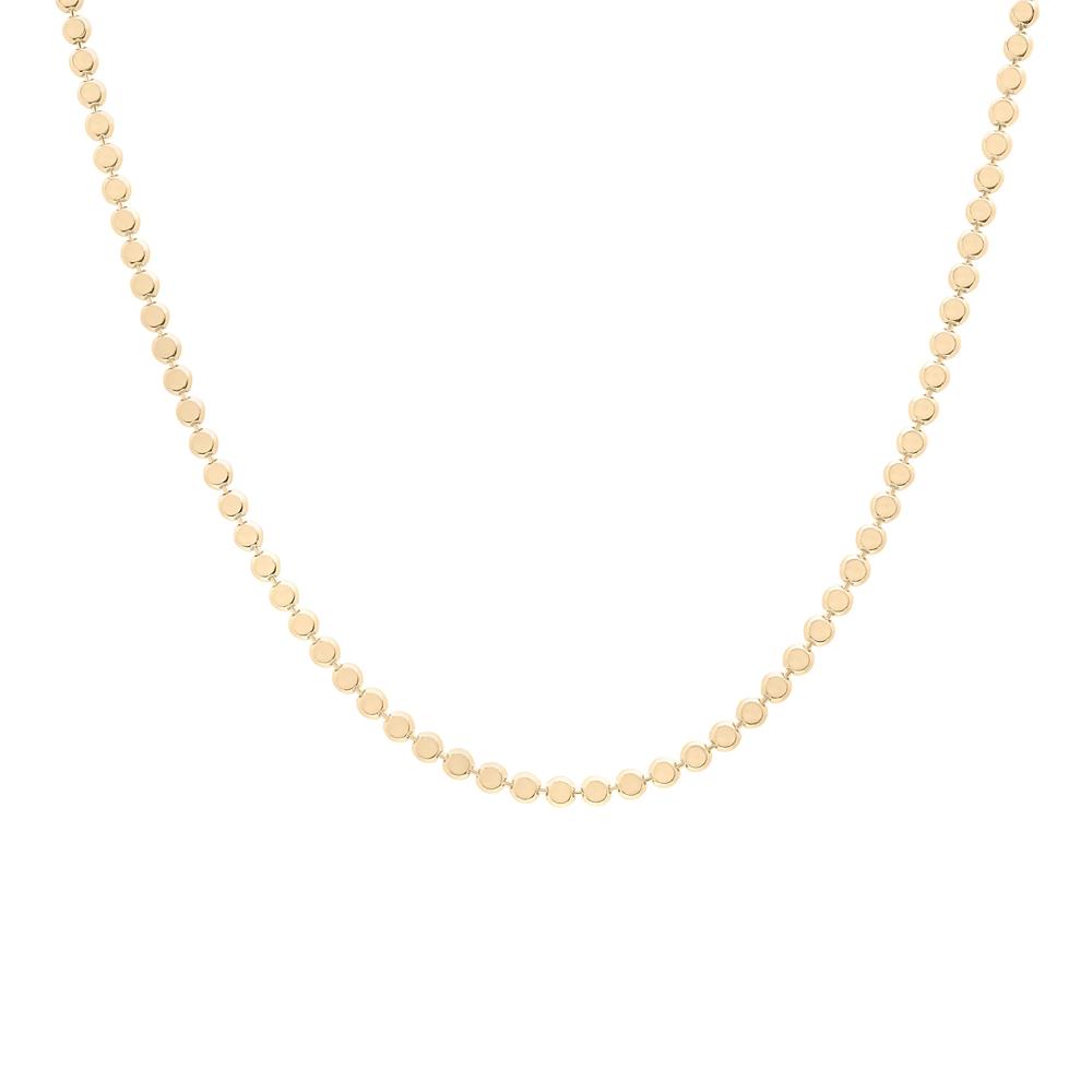 Flat Bead Chain in Vermeil, 18" – Image 1 of 7
