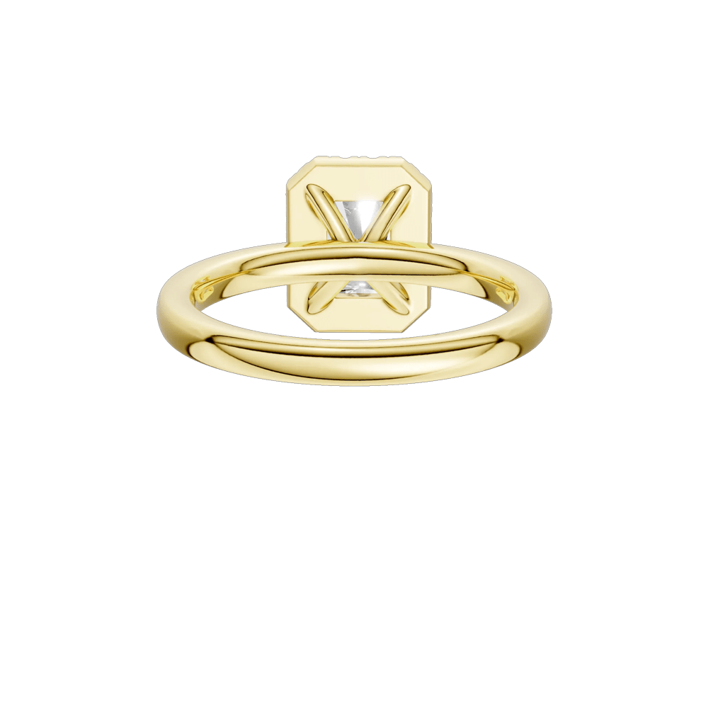 Diamond Radiant-Cut Halo Engagement Ring in 18K Yellow Gold (1 1/4 ct. tw.) – Image 5 of 5
